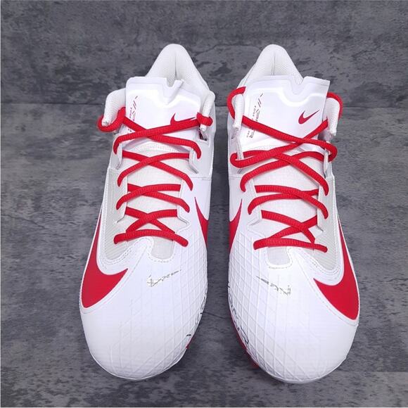 NIKE Vapor Edge Elite 360 2 TB Football Cleats Mens 14 White Red FD5713-106 - Picture 2 of 4